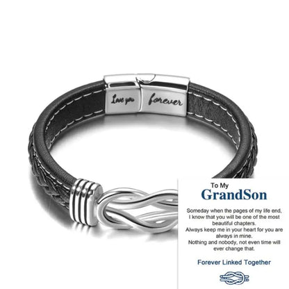 Gift for son - Infinity bracelet engraved with name