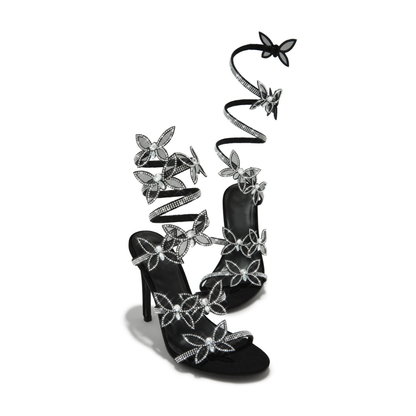 Butterfly Rhinestone Heels